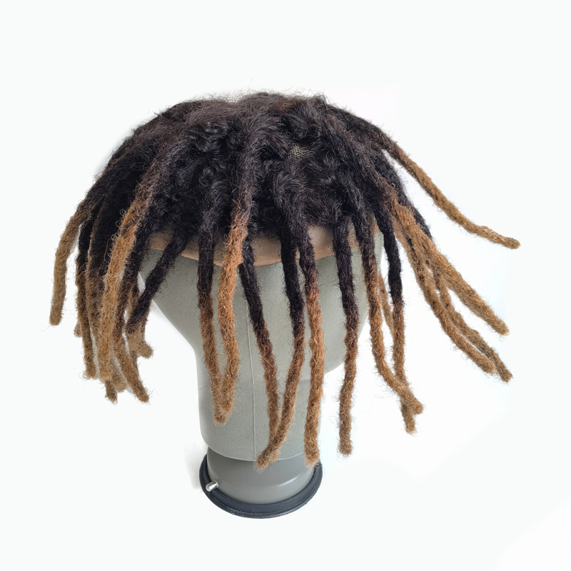 Ombre Men Dreadlocks Hair Unit Toupee