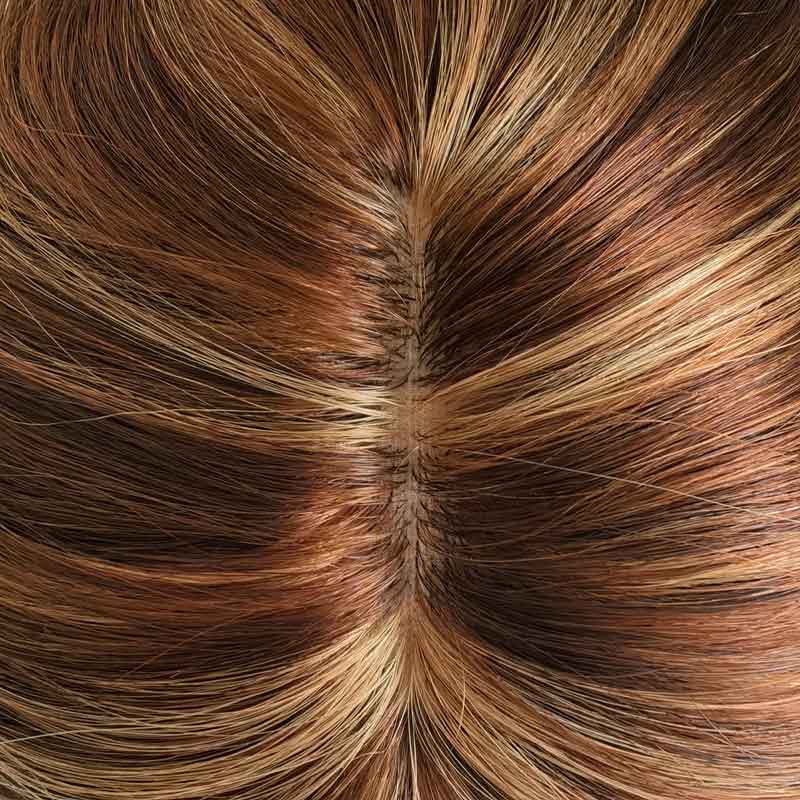 Thin PU Skin Base Hair Topper With Silk Top Partition Clip In - AIRAO HAIR